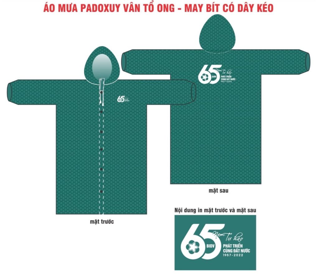 Áo mưa bit - có dây kéo