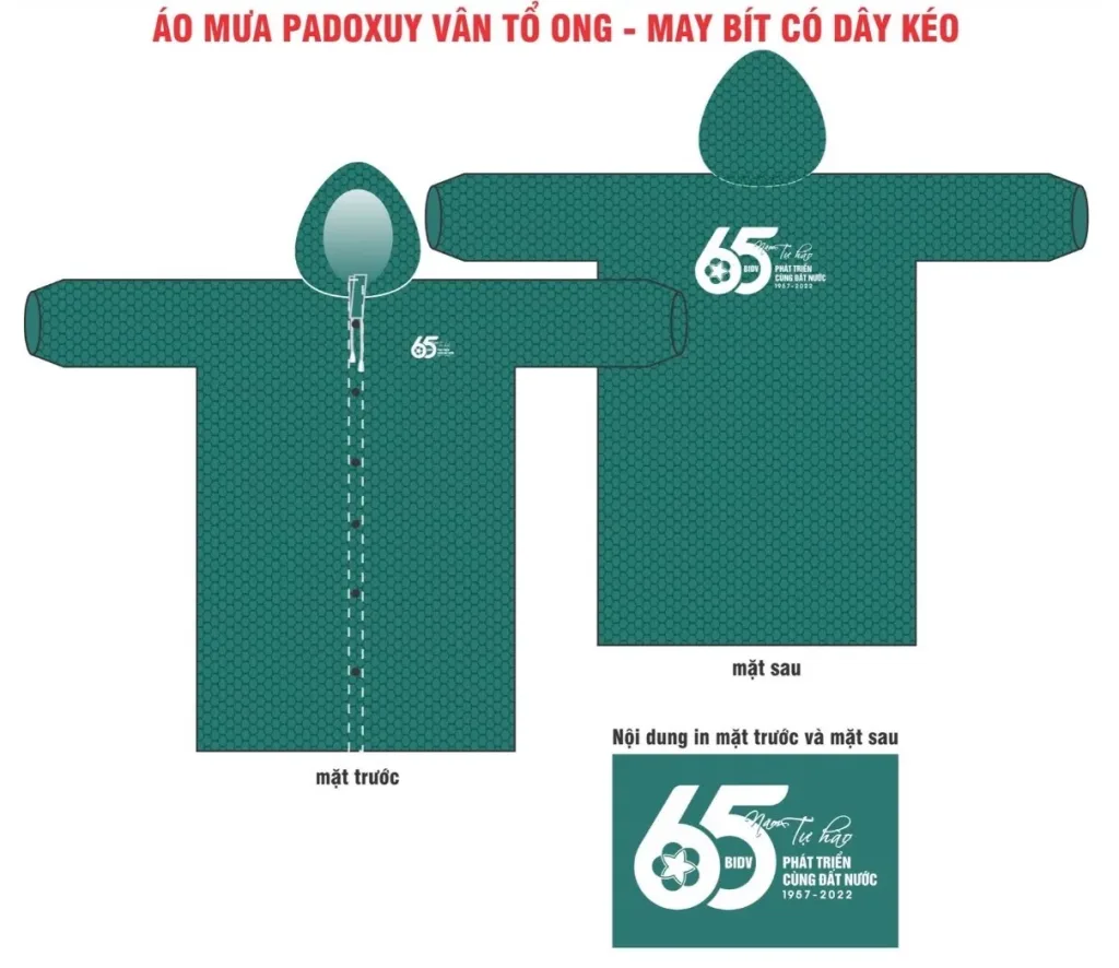 Áo mưa bit - có dây kéo