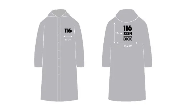 Áo mưa vải nhựa PVC In Logo Thương Hiệu