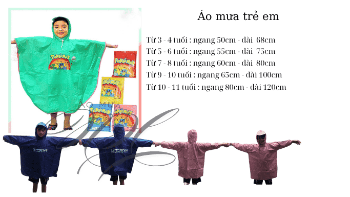 Áo mưa trẻ em