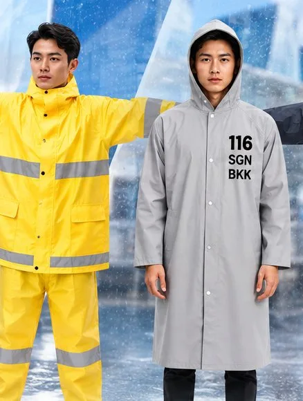 Xưởng sản xuất áo mưa in logo quà tặng doanh nghiệp - Xưởng Áo Mưa Ngọc Hân